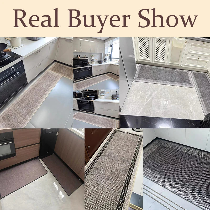 Kitchen Floor Mat TPR Non-slip Bottom Long Rug Dirt-resistant Anti-slip Foot Mats Home Corridor Bedroom Bedside Carpet Ковер 러그