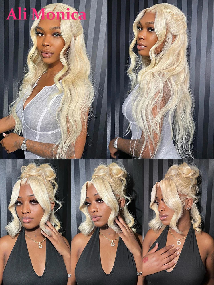 Honey Blonde 360 Full Lace Wig Human Hair Pre Plucked Hd Body Wave Long 613 13x4 Lace Front