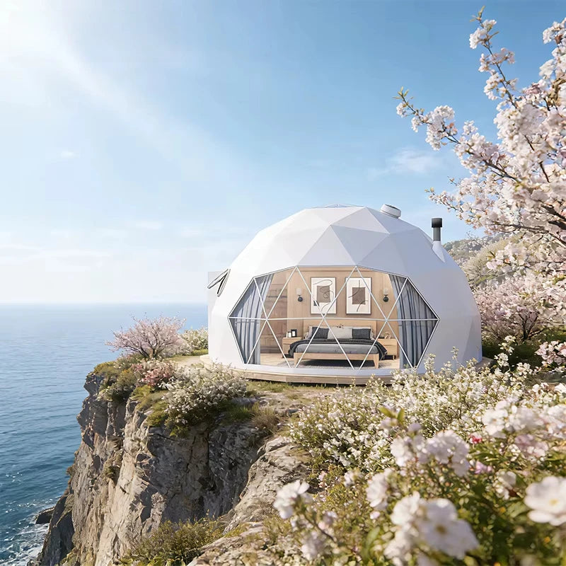 Luxury Prefab Geodesic Dome Tent, Outdoor Camping Glamping