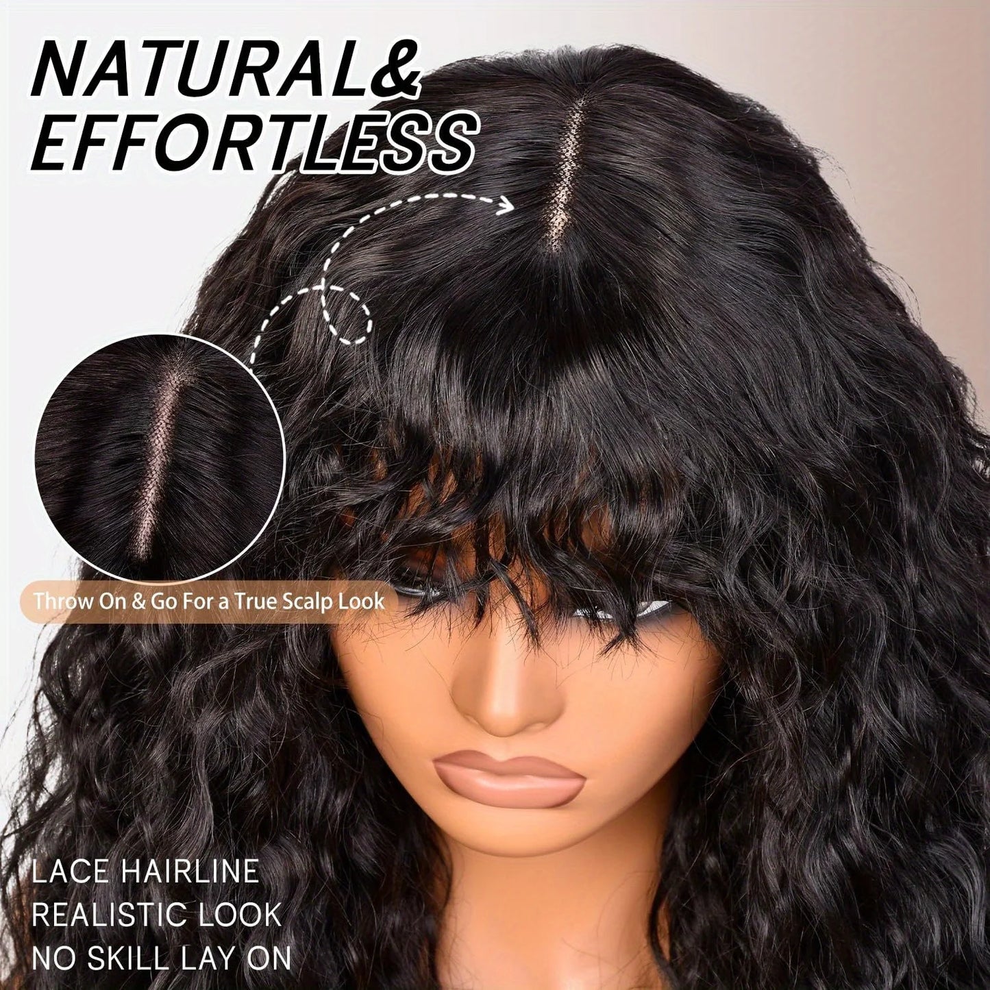 Bob Wig Machine Made Curly Human Hair Wig With Bangs 3x1 Lace Closure Bob Wig