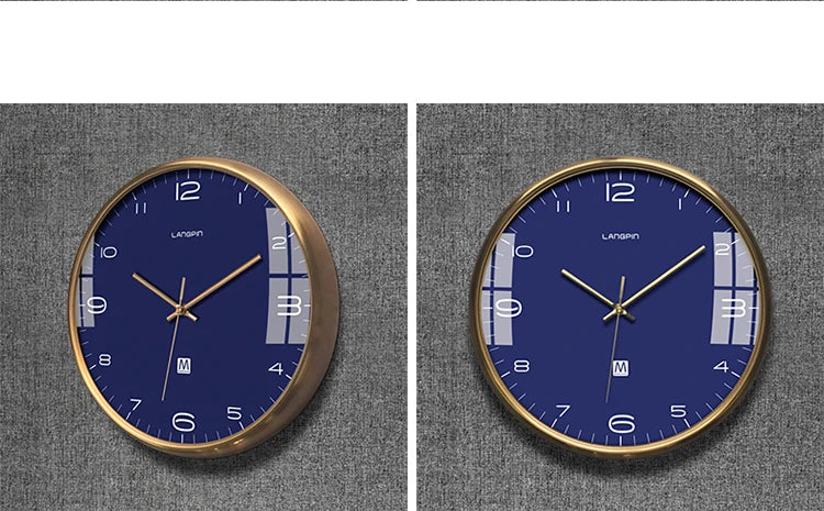 Modern Large Wall Clock Vintage Solid Wood Ro Retro Silent Living