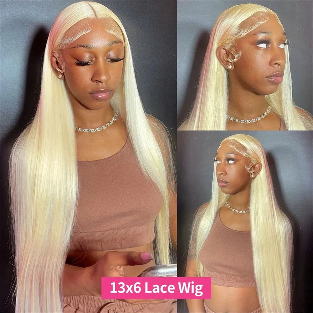 HD Transparent 613 Blonde Straight 13x4 13x6 Lace Frontal Human Hair Wigs