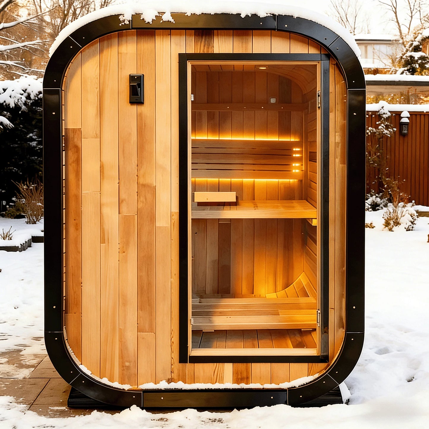 Panoramic Sauna Room Round Steam Room Anti Corrosion Anti Cracking Durable Heating Home Spa Sauna