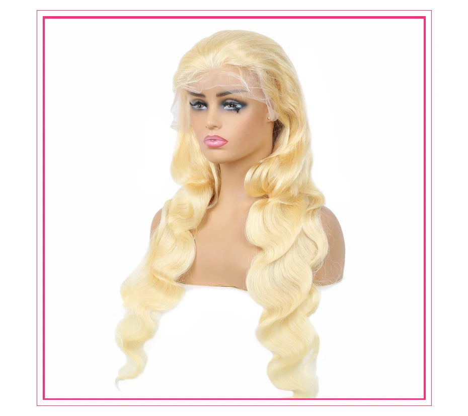 Honey Blonde 360 Full Lace Wig Human Hair Pre Plucked Hd Body Wave Long 613 13x4 Lace Front
