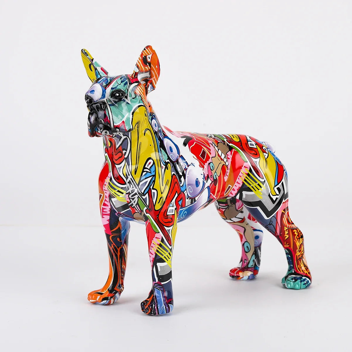 Simple Colorful Boston Terrier Small English  Pet Dog