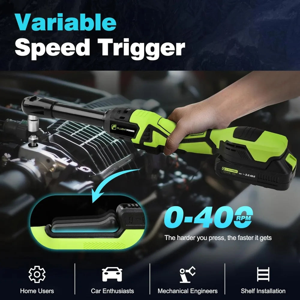 3/8" Cordless Electric Ratchet Wrench Set,