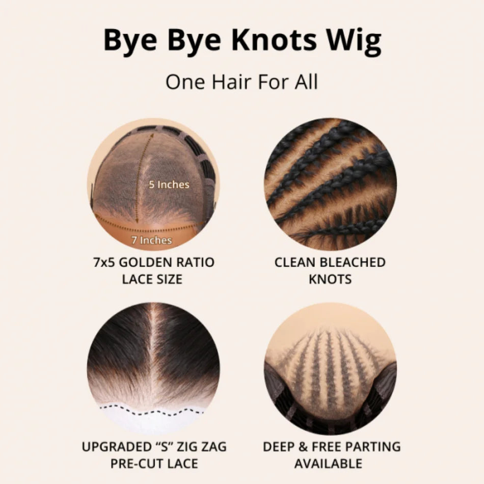 Hair Bye Bye Knots Wig Kinky Curly Natural Black