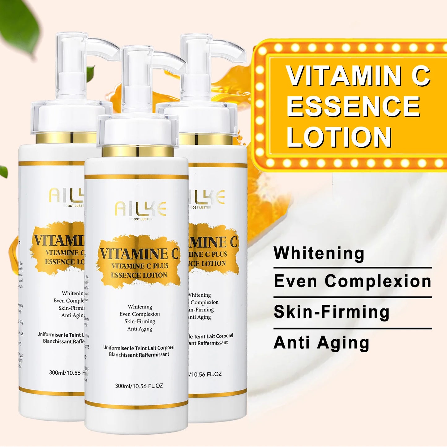 Vitamin C Skin Care Set, with Lightening,  Even Tone Skin  Face Cream