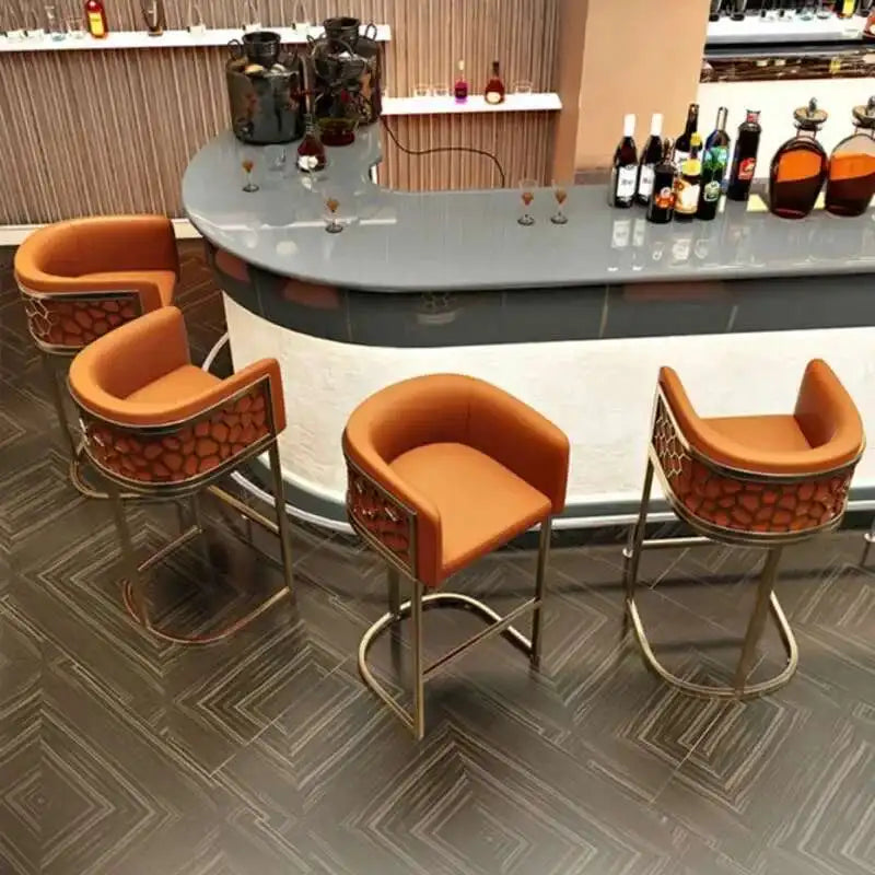 Home High Kitchen Stools Nordic Luxury Ergonomic Simple Bar Stool Adjustable