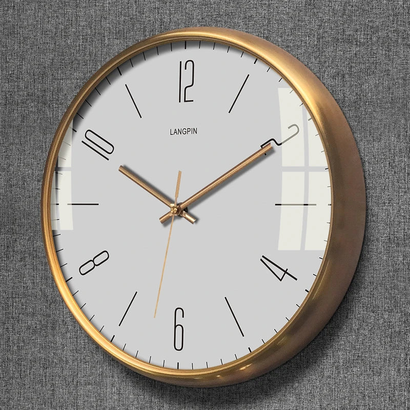 Modern Large Wall Clock Vintage Solid Wood Ro Retro Silent Living