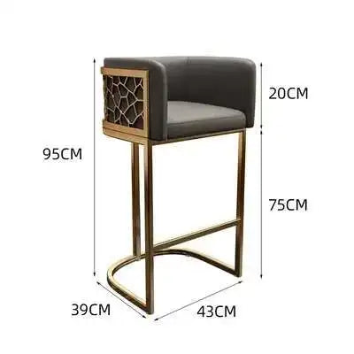 Home High Kitchen Stools Nordic Luxury Ergonomic Simple Bar Stool Adjustable
