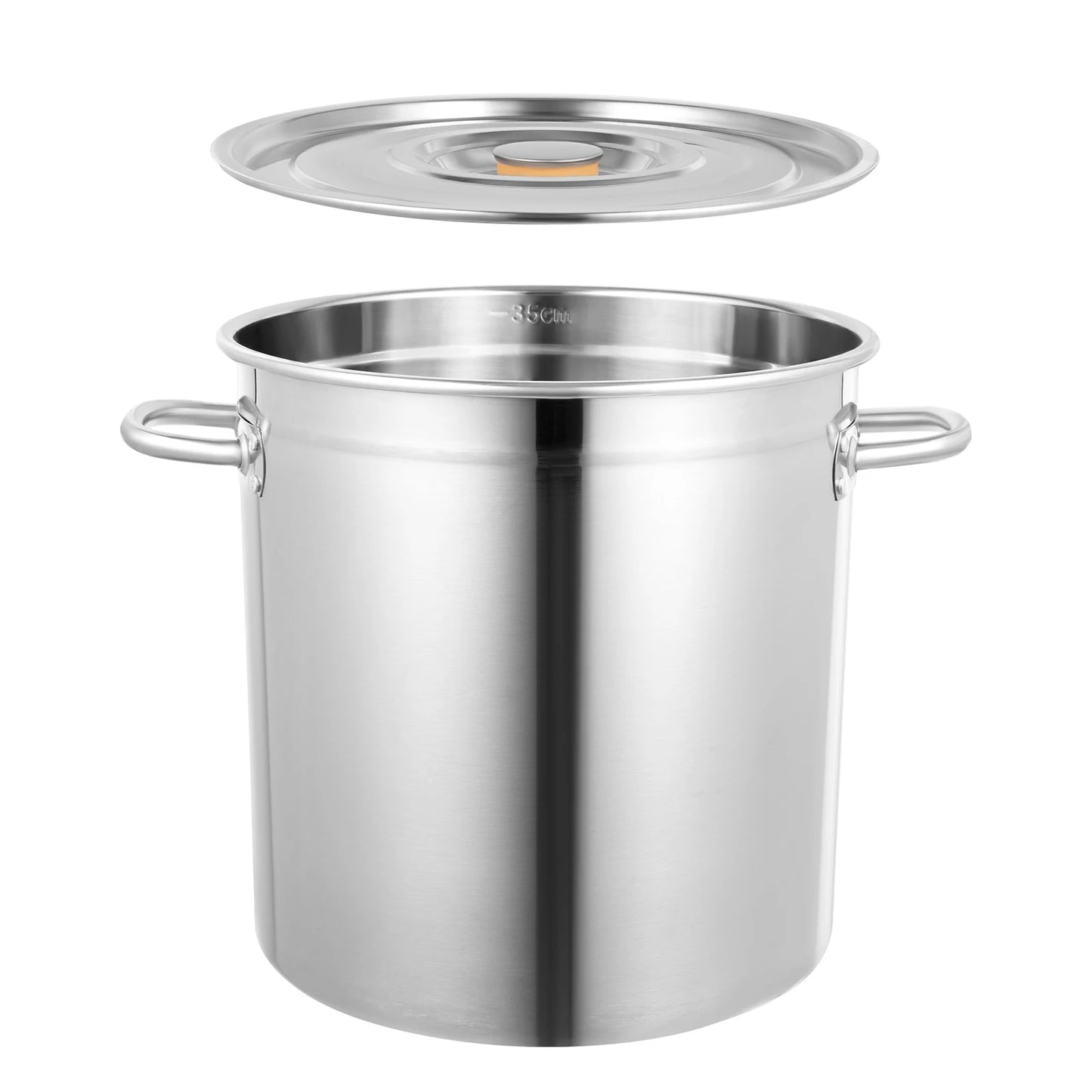 Soup Pot with Cover & Handles, Stainless Steel Stock Pot