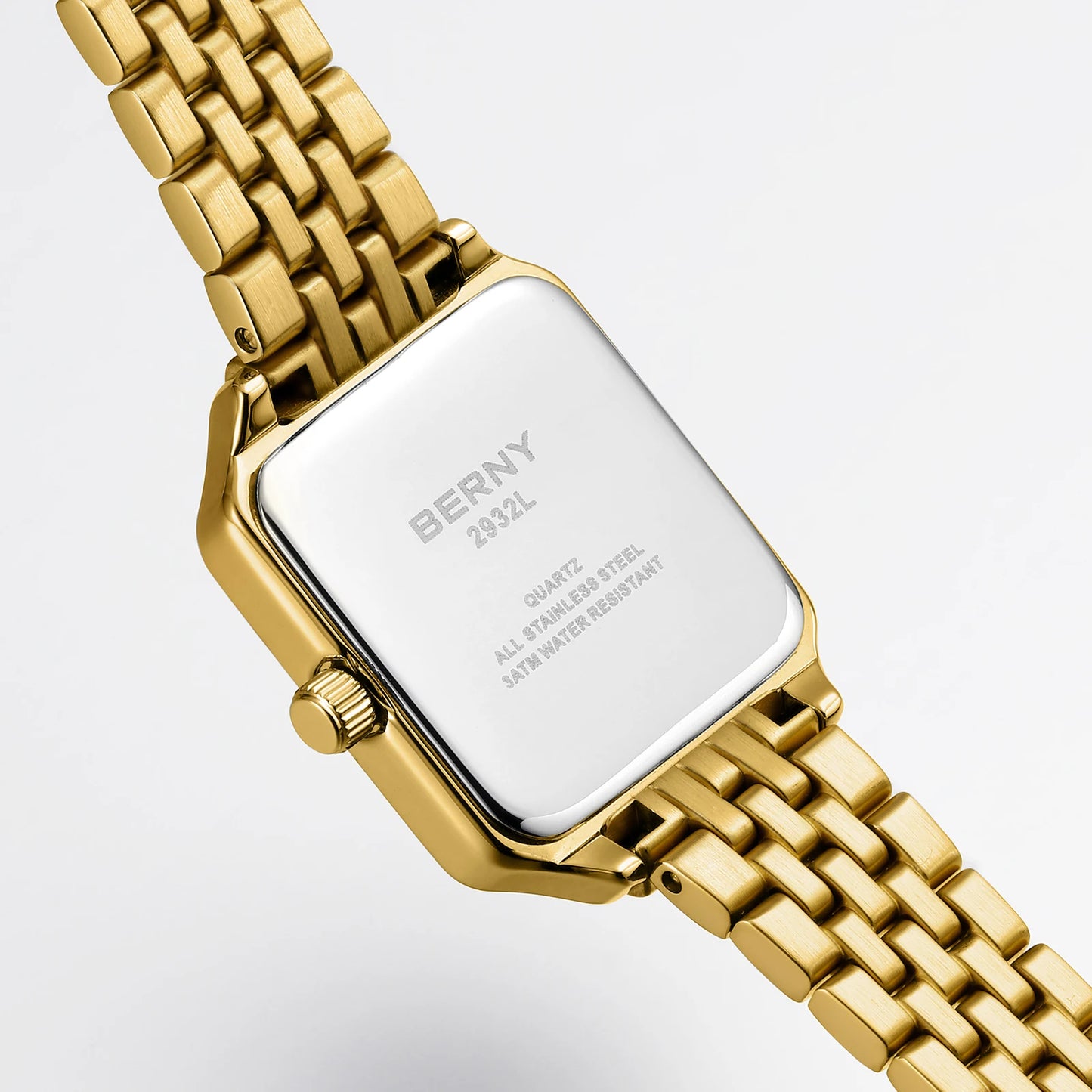 BERNY Square Women Watch Gold Quartz Fashion Exquisite Roman Luxury Small Women's Watch Jewelry Bracelet Women Watches