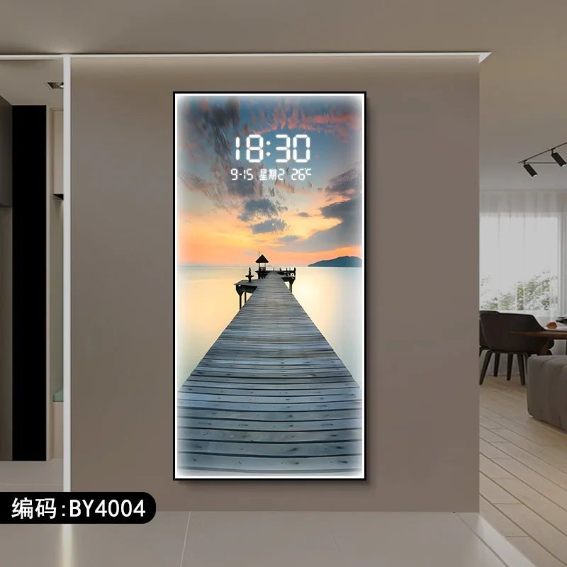 Modern Display Wall Watch Clock Premium Electronic Bedroom Luxury Wall Clock Large Classic