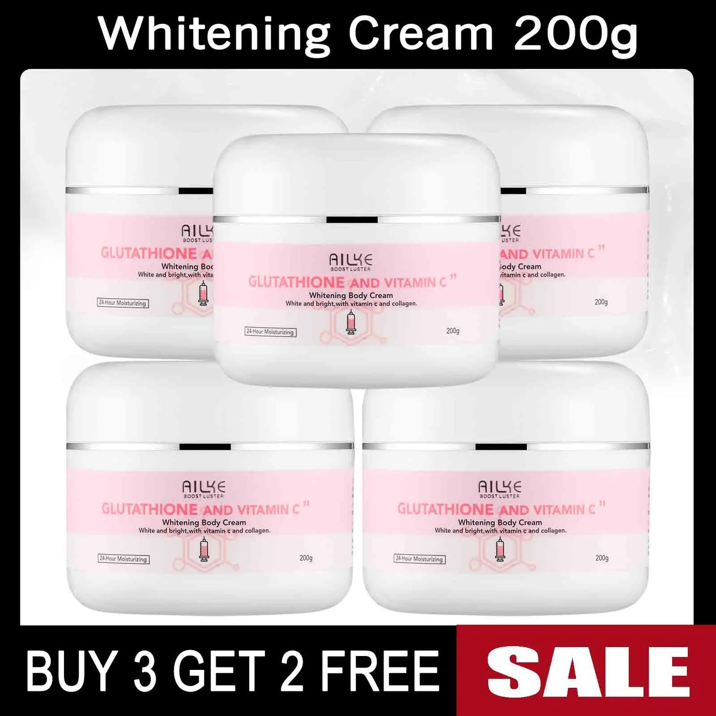 Skin Whitening Set, With Glutathione, Vitamin C, Shea Butter,