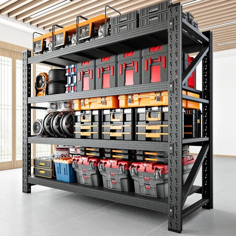 3000LBS Storage Shelves,48" W Heavy Duty Metal Adjustable Garage Shelves,