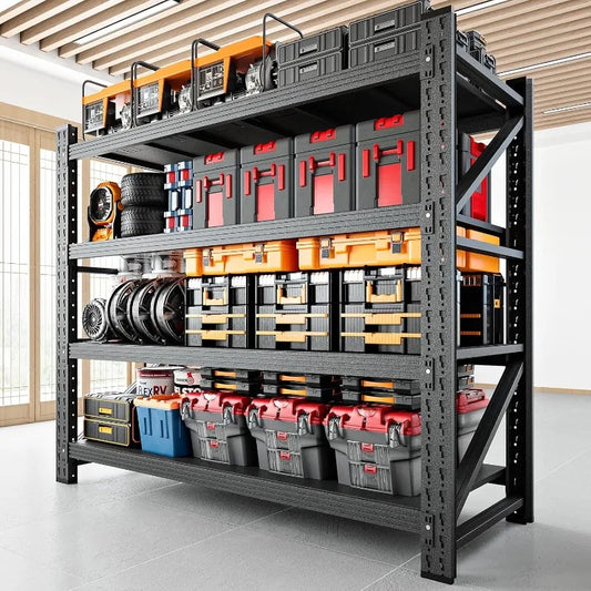 3000LBS Storage Shelves,48" W Heavy Duty Metal Adjustable Garage Shelves,
