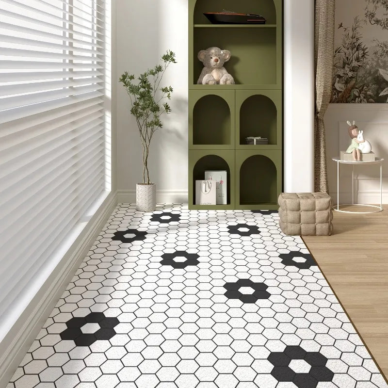 Balcony Rugs for Kitchen Waterproof Sunscreen Pvc Leather Floor Mat