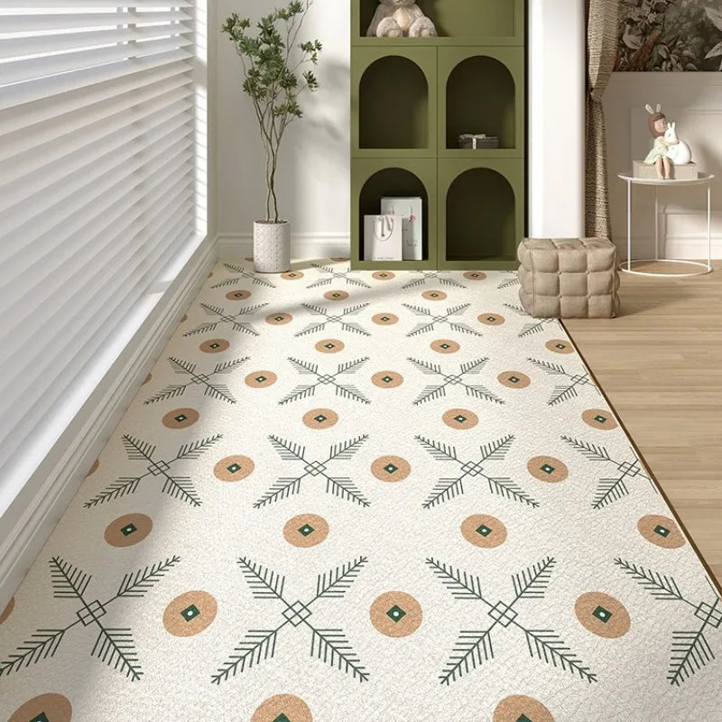 Balcony Rugs for Kitchen Waterproof Sunscreen Pvc Leather Floor Mat