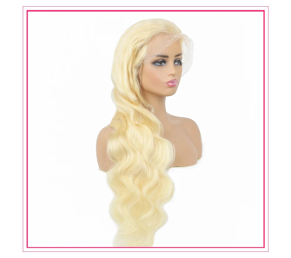Honey Blonde 360 Full Lace Wig Human Hair Pre Plucked Hd Body Wave Long 613 13x4 Lace Front