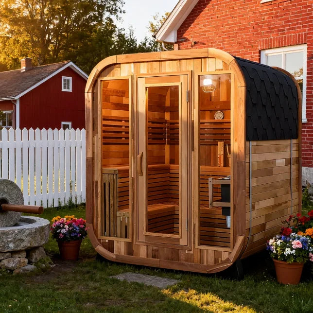4-6 Persons Garden Sauna Room Outdoor Wooden Dome Sauna Spa Detox Relaxation
