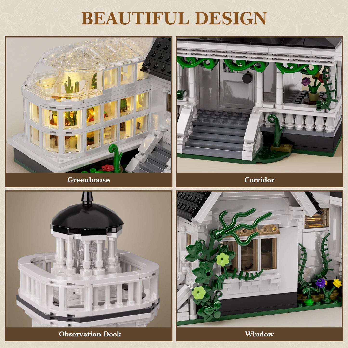 1877 Pcs Magic House Blocks Set Owens House Building Set Creator