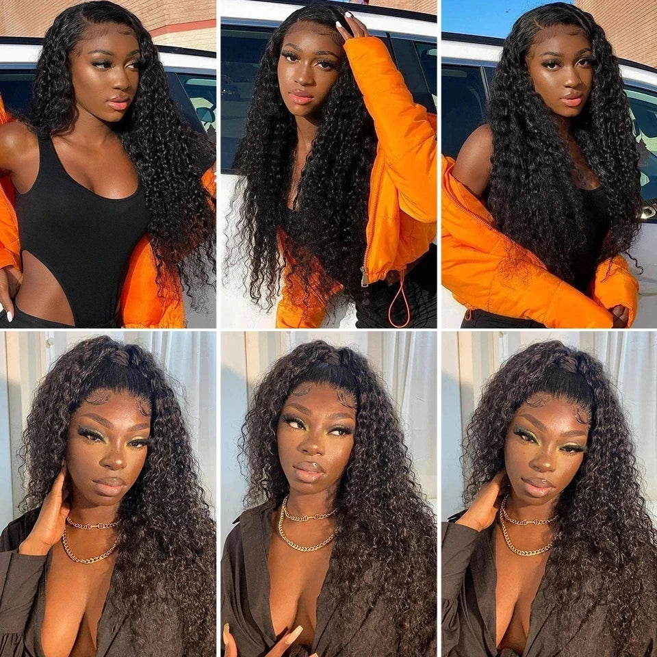 13x6 Hd Lace Frontal Wig 13x4 Curly Human Hair Wigs Water Wave Human Hair Wig