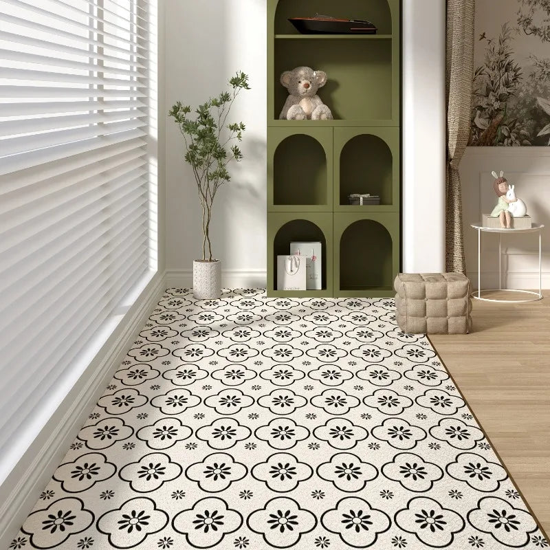 Balcony Rugs for Kitchen Waterproof Sunscreen Pvc Leather Floor Mat