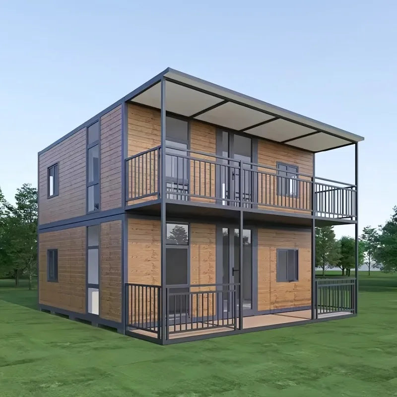 Portable Living Container Tiny House 20ft Foldable Prefab Mobile Modular Office Home Steel Frame Expandable