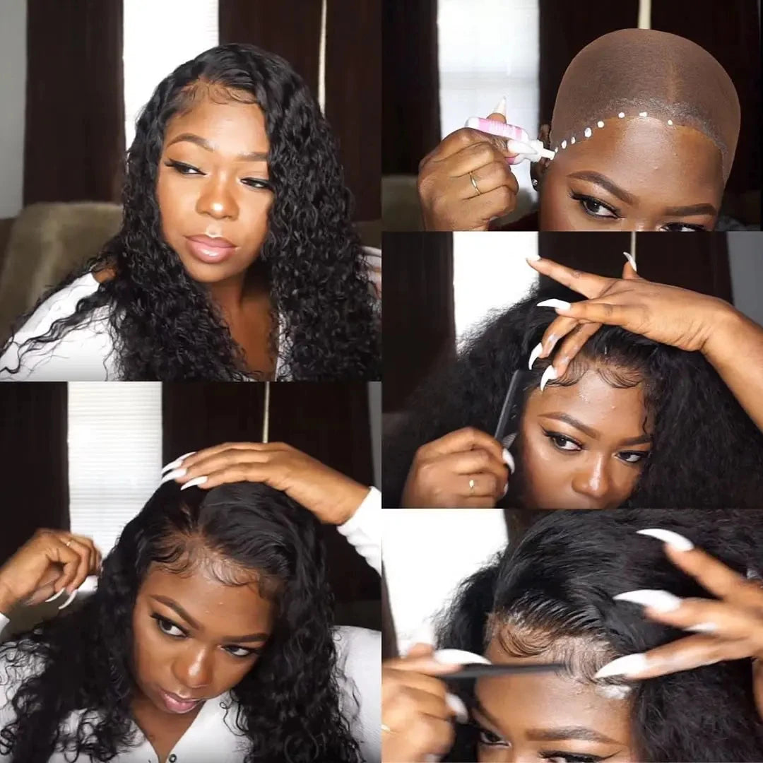 13x6 Hd Lace Frontal Wig 13x4 Curly Human Hair Wigs Water Wave Human Hair Wig