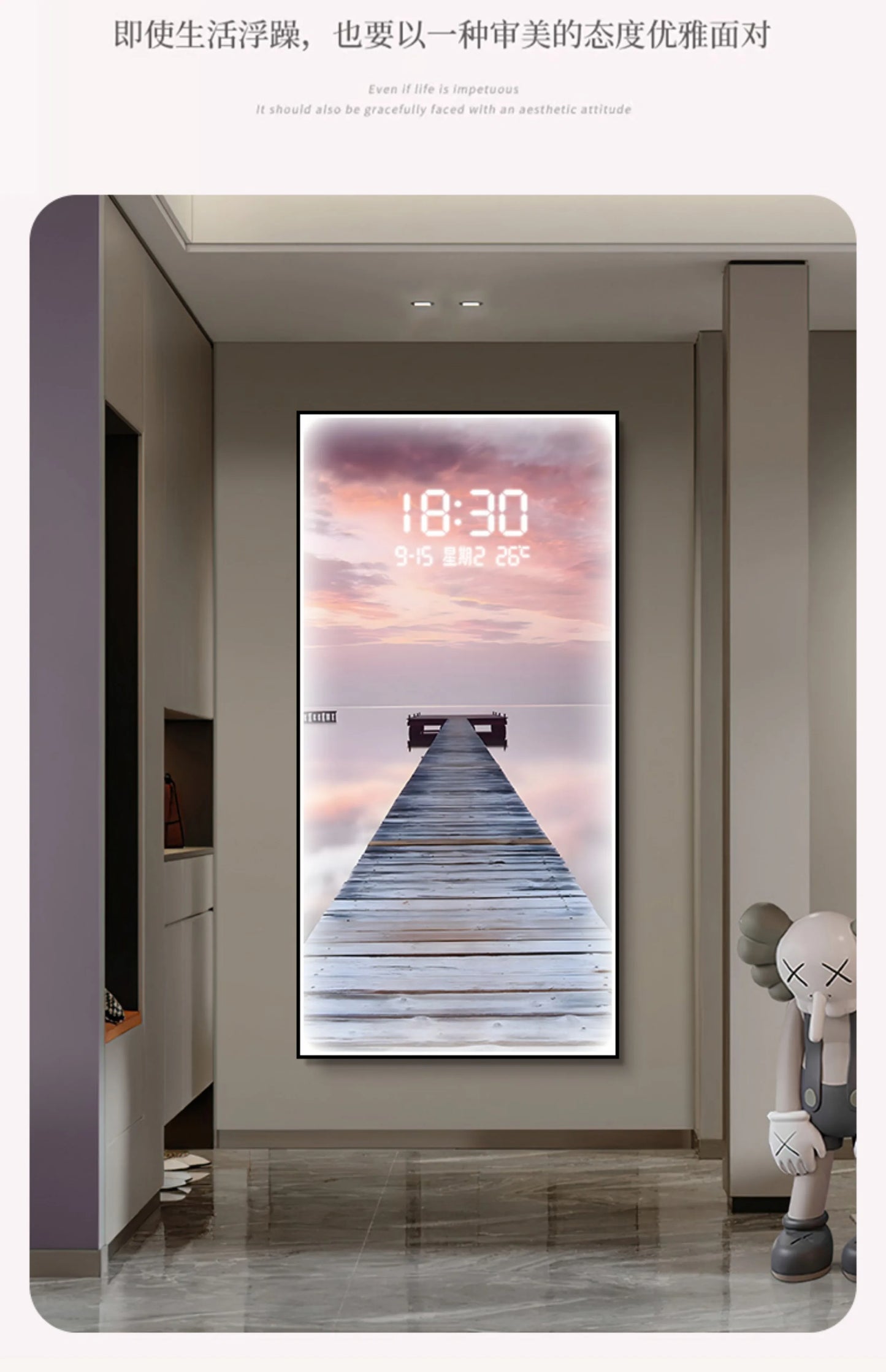 Modern Display Wall Watch Clock Premium Electronic Bedroom Luxury Wall Clock Large Classic