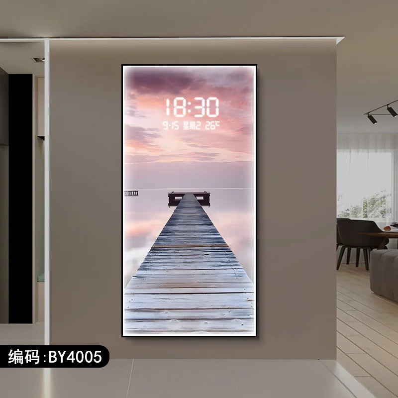 Modern Display Wall Watch Clock Premium Electronic Bedroom Luxury Wall Clock Large Classic