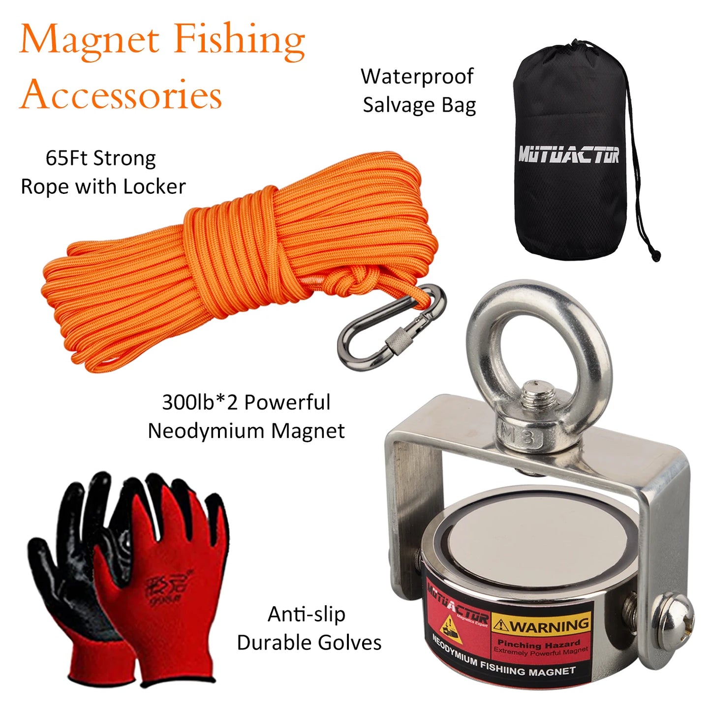 Rotatable TWO side Fishing Magnet Set Heavy Duty Neodymium Rare Earth