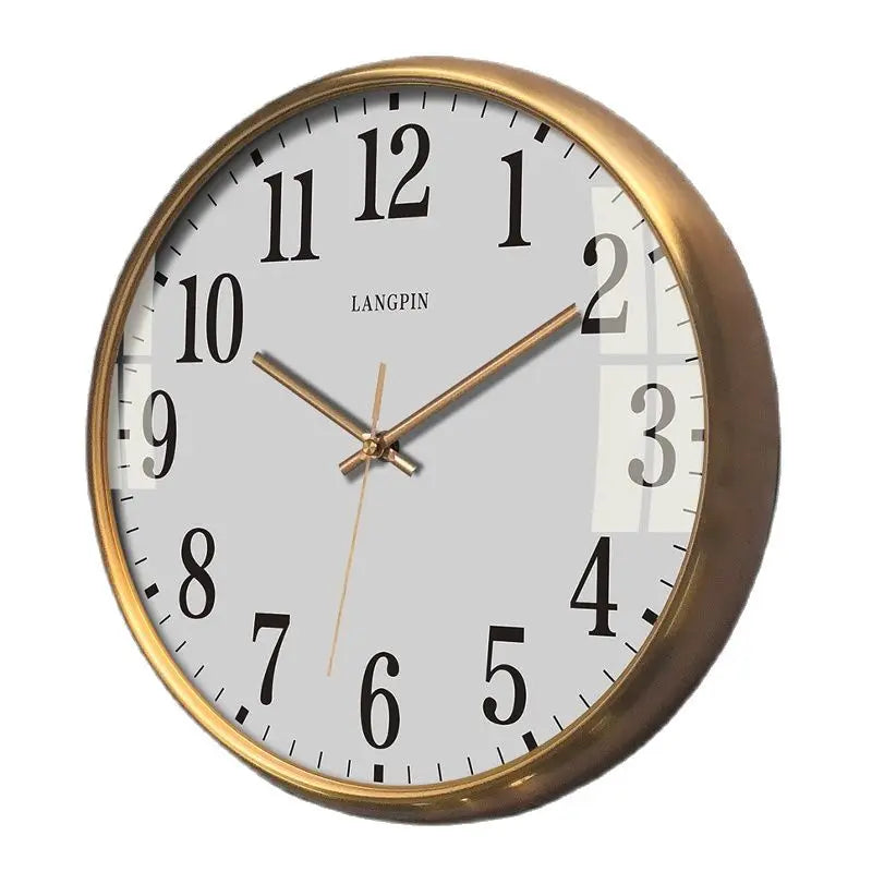 Modern Large Wall Clock Vintage Solid Wood Ro Retro Silent Living