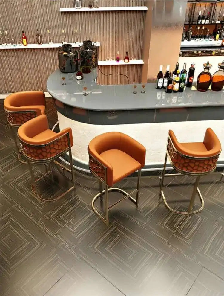 Home High Kitchen Stools Nordic Luxury Ergonomic Simple Bar Stool Adjustable