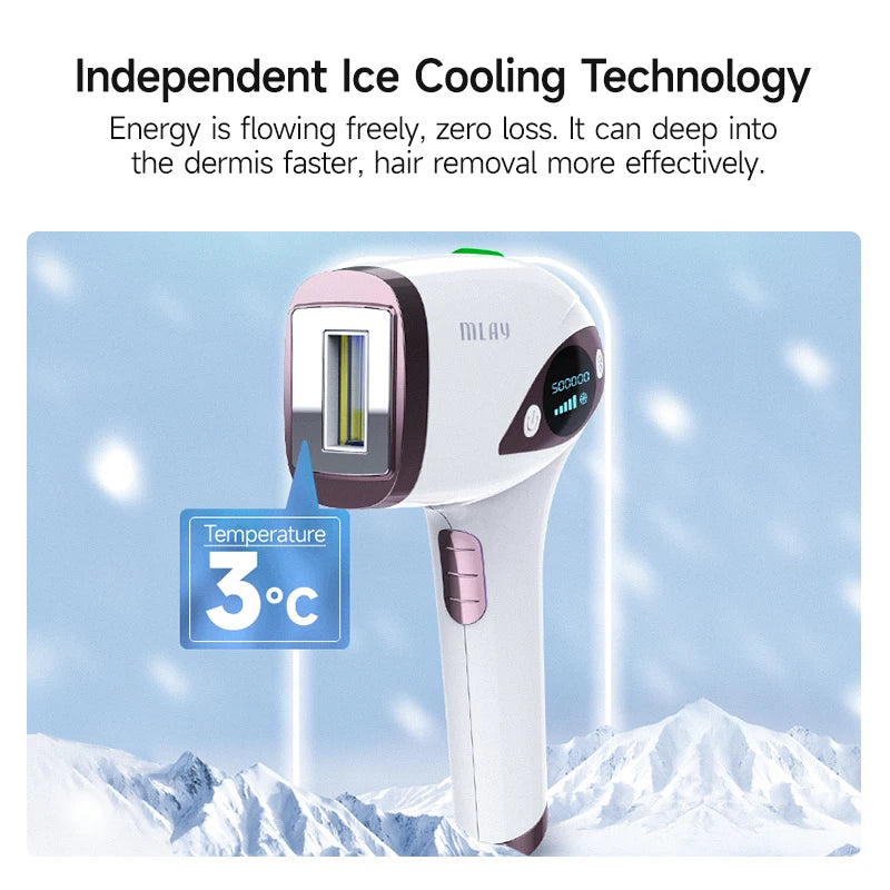 Laser Handheld Hair Removal Machine Ice Cool Permanent Face & Body