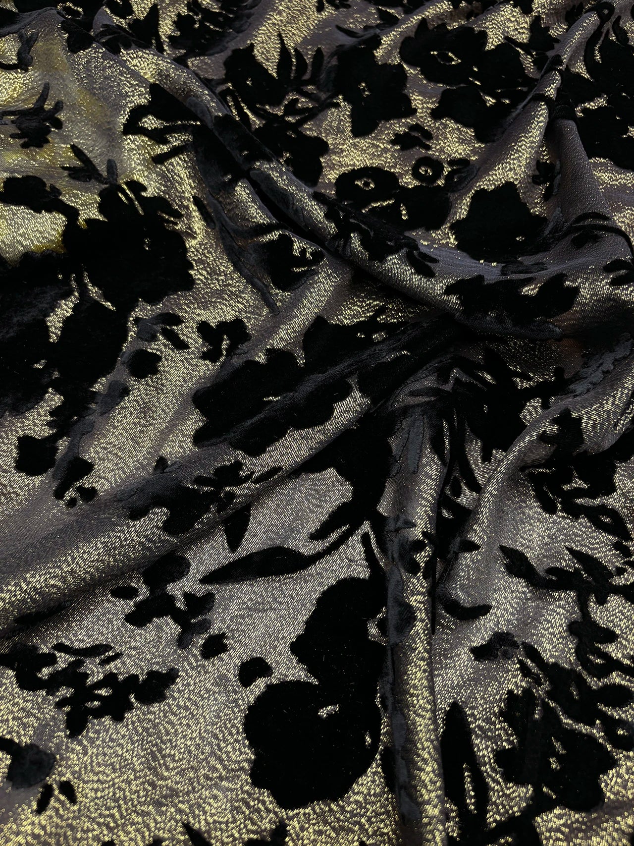 Flower Silk Velvet Silk Fabric Mulberry Burnt Flower Flocking Jacquard
