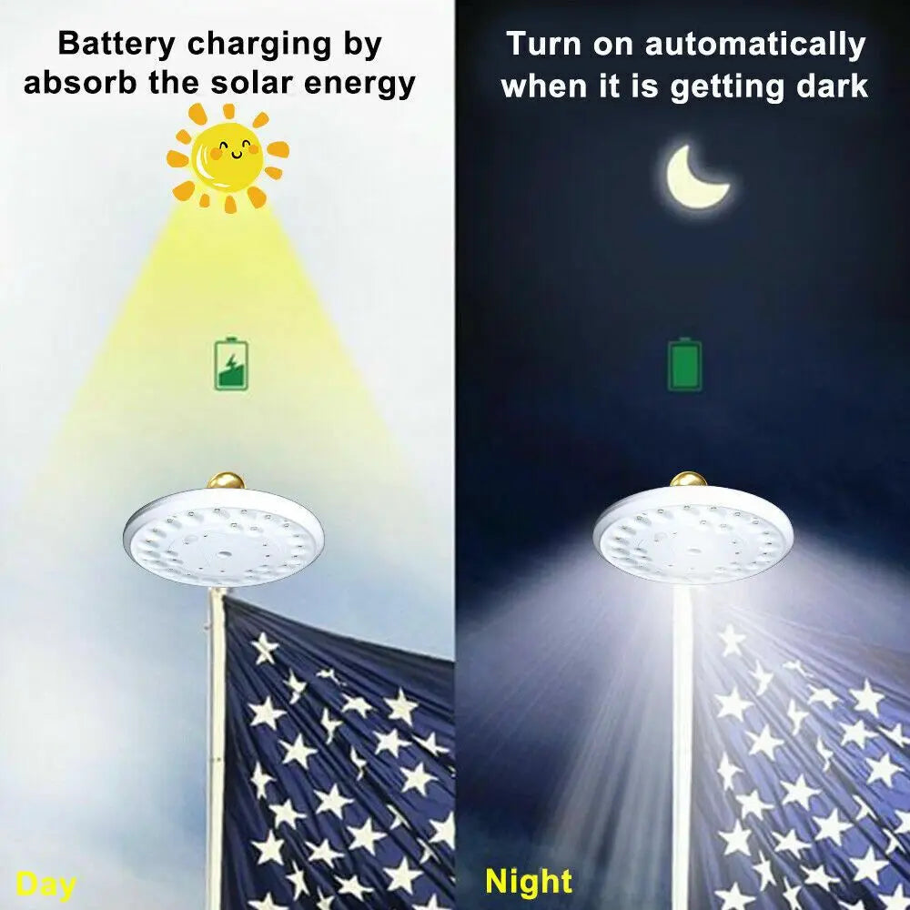 Outdoor Solar Lights: Ideal for Flagpoles, Camping Tents, Gardens,