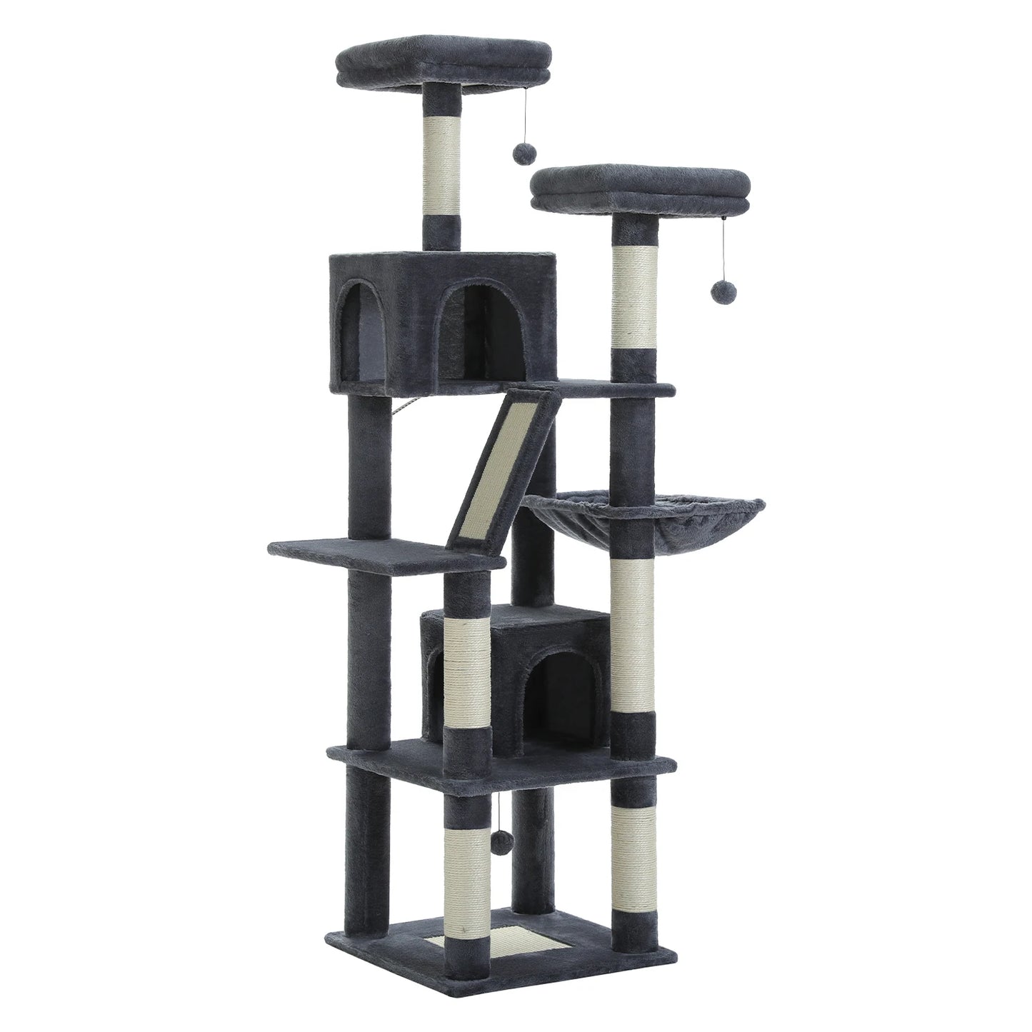 Large Cat Tree Tall Cat Tower for Indoor Cats Multi-Level Plush Cat Condo