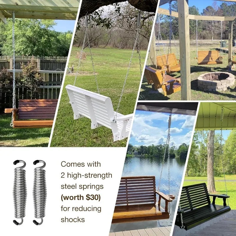 Wooden Porch Swing 2-Seater