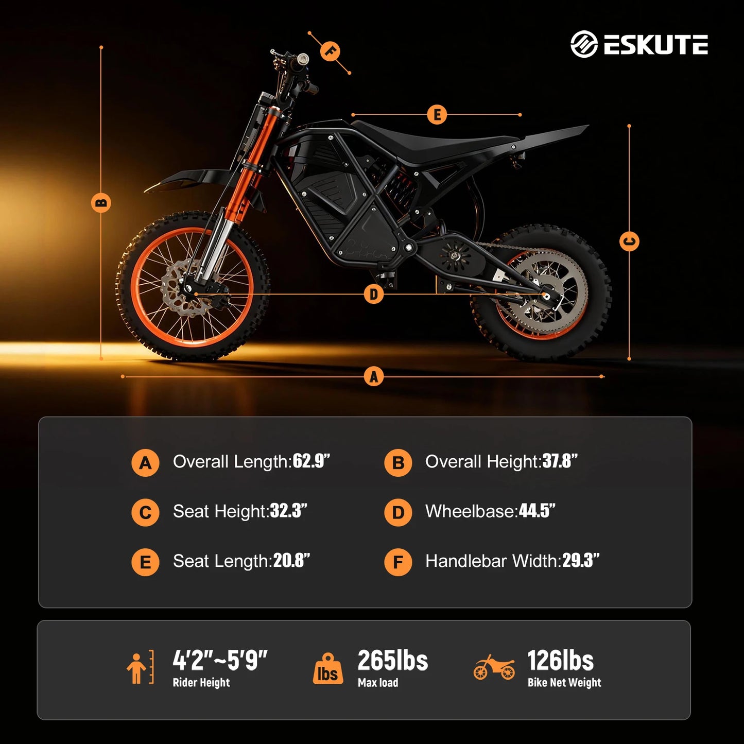 Electric Mini Dirt Bike for Teens & Adults, 14"/12" Fat Tire 3500W Electric Motorcycle, 48V23AH Battery Ebike 38MPH
