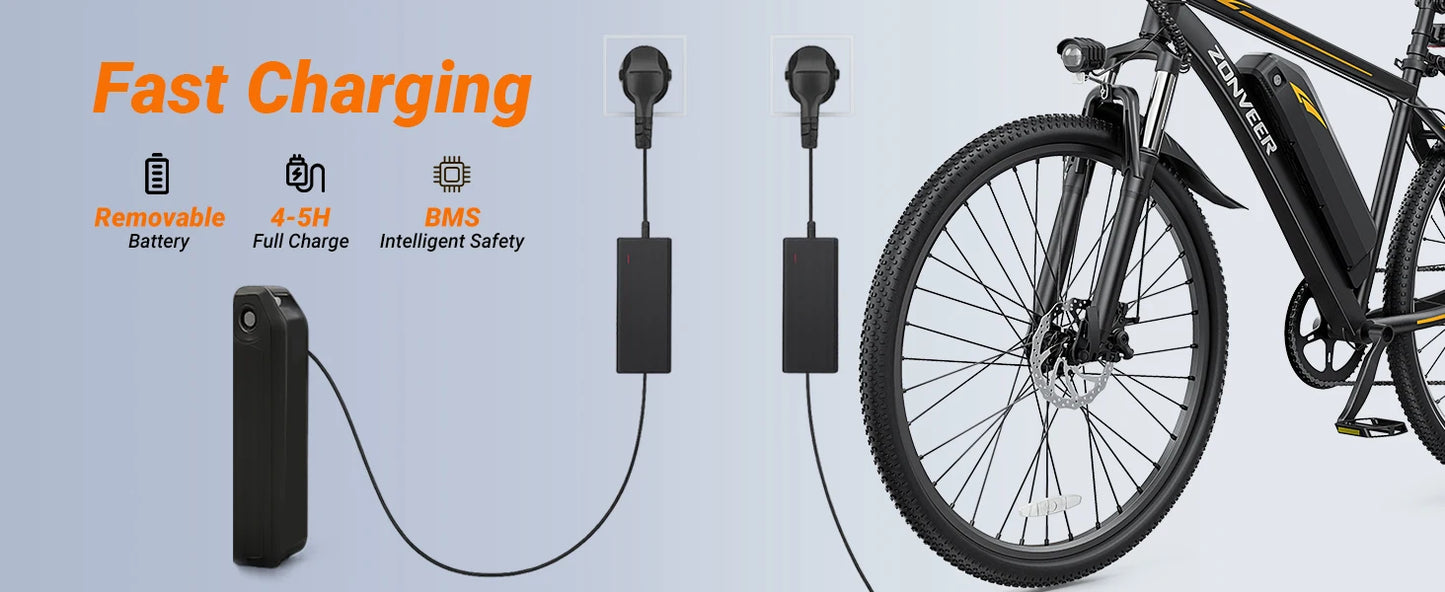 【1 Year Warranty】M26 Electric Bicycle 1000W Peak Motor 360WH