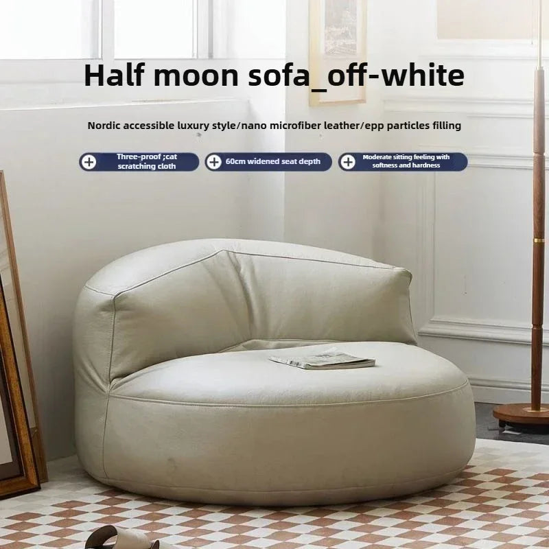 Lazy Sofa Reclining Couch Half Moon Sofa  Bedroom