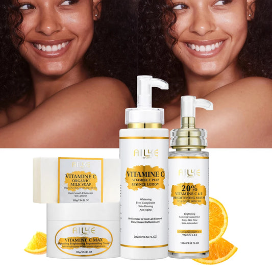 Vitamin C Skin Care Set, with Lightening,  Even Tone Skin  Face Cream