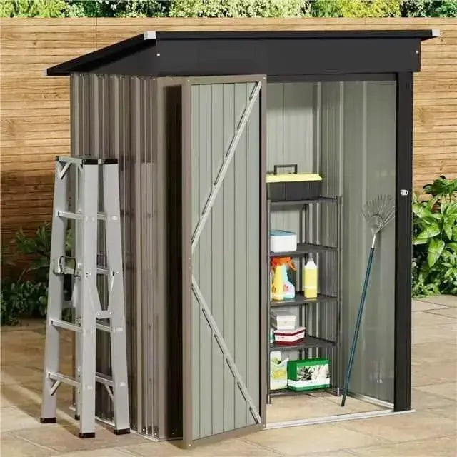 Garden Furniture  Metal Outdoor Storage Shed 5 x 3 FT Metal Shed with Lockable Door