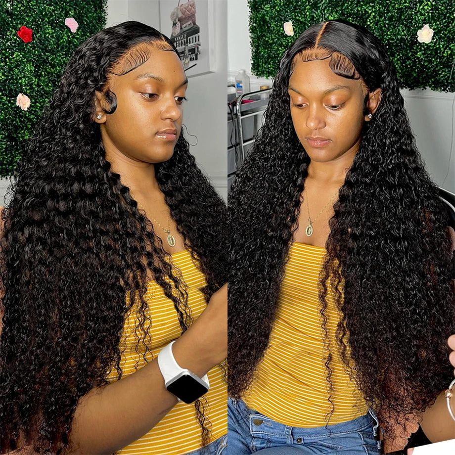 Deep Wave Wig Frontal 3x6 Lace 13x4 Curly Lace Front Human Hair