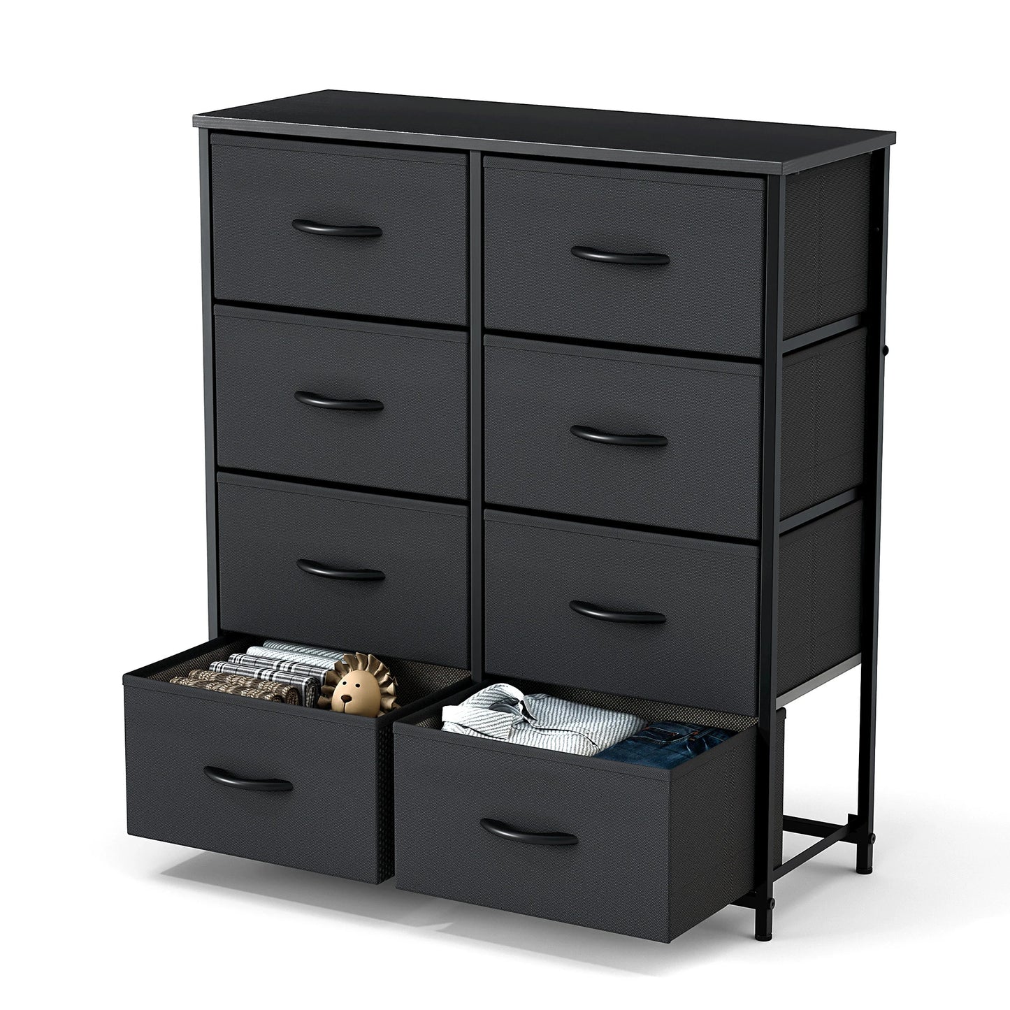 Bedroom With 8 Fabric Drawers Storage Cabinet Steel Frame Assembly