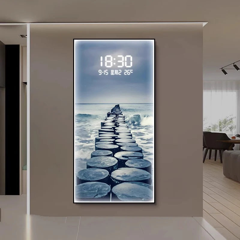 Modern Display Wall Watch Clock Premium Electronic Bedroom Luxury Wall Clock Large Classic