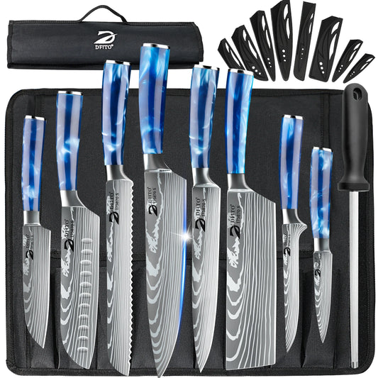 8PCS Chef Knife Kitchen Knives Set Utility Boning Knife