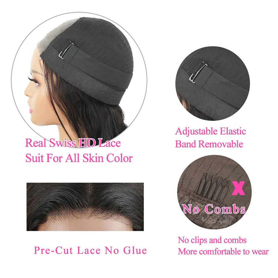 Deep Wave Wig Frontal 3x6 Lace 13x4 Curly Lace Front Human Hair